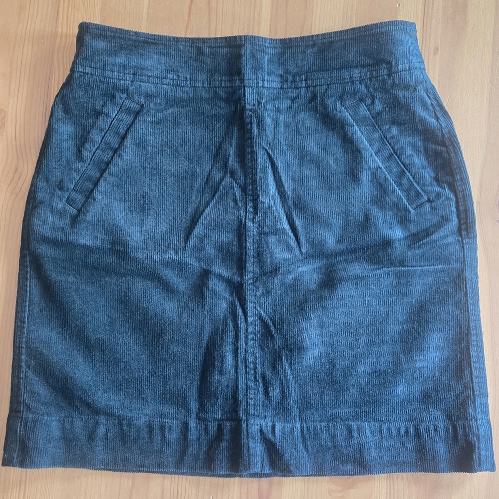 Loft Green Corduroy Skirt